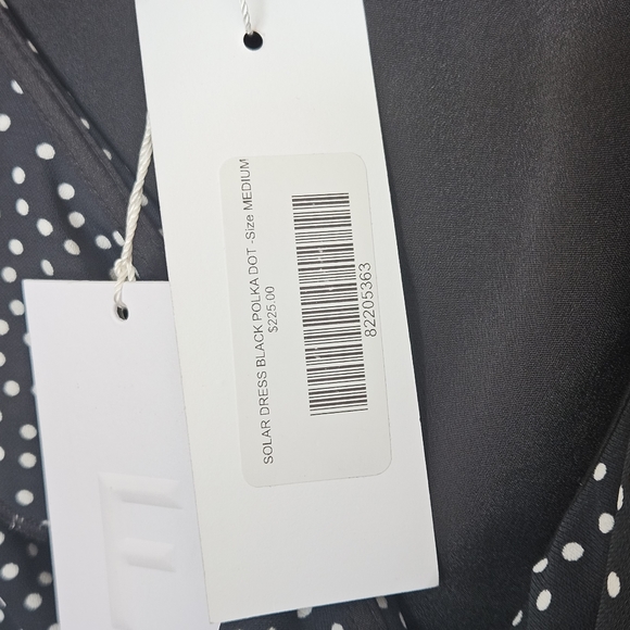 Finders Keepers Black Polka Dot Ruffle Solar Wrap Dress Medium - Picture 13 of 14
